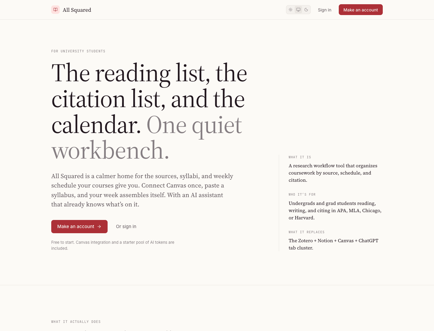 All Squared website